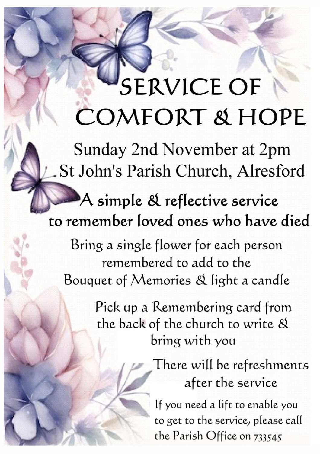 Comfort and Hope 2025
