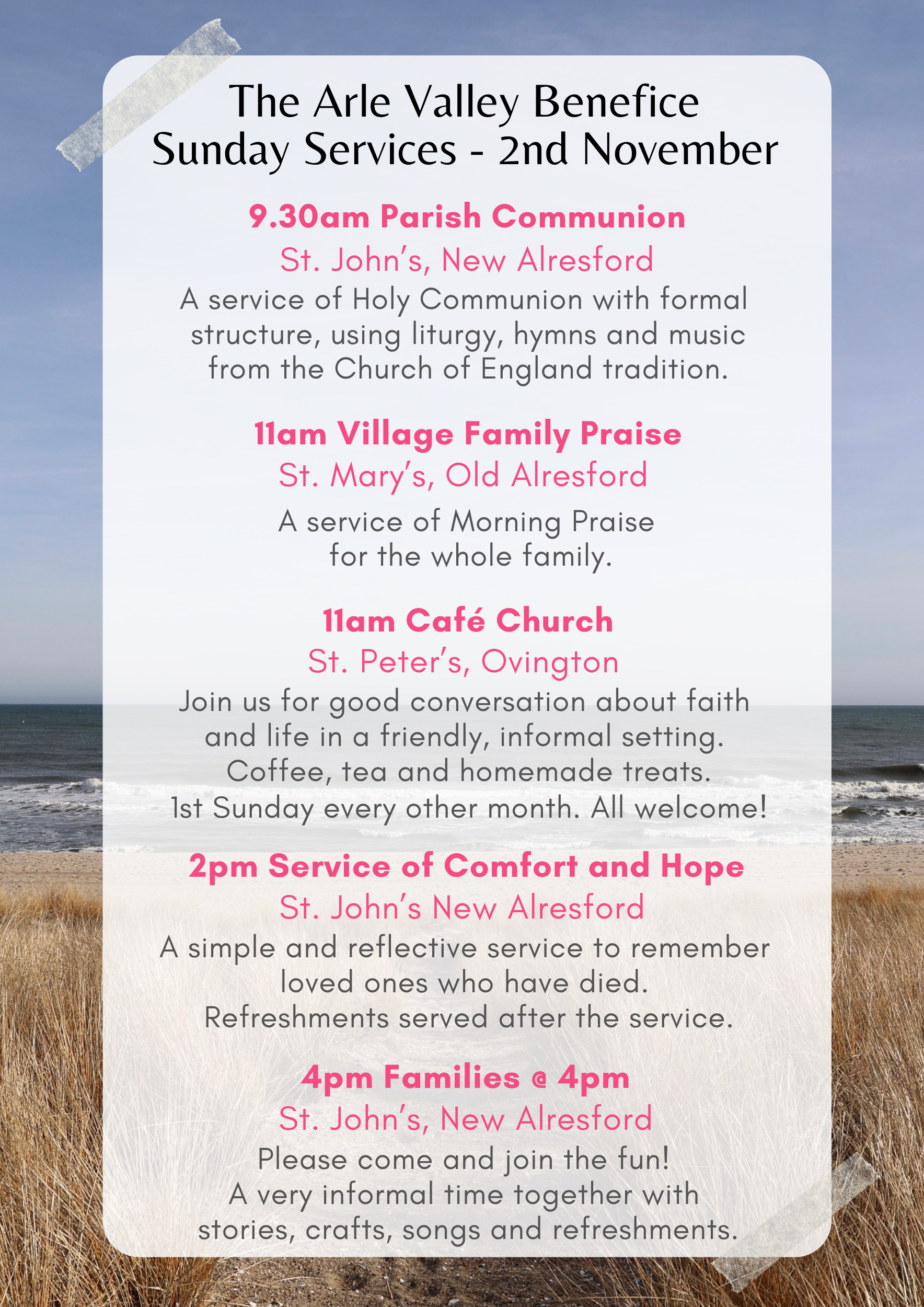 First Sunday (Cafe Church) 2025